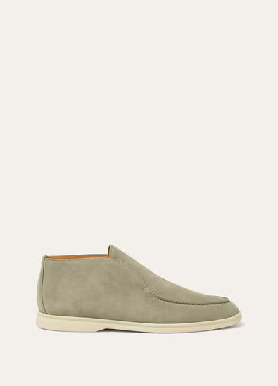 Army Gray - Chocolate LORO PIANA  Open Walk Ankle Boot