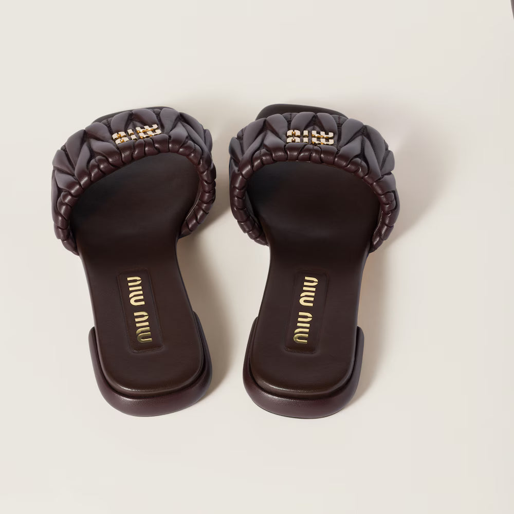 Matelassé Nappa Leather Slides
