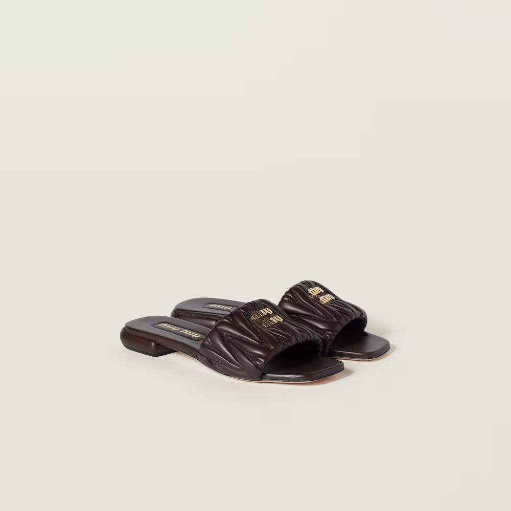 Matelassé Nappa Leather Slides
