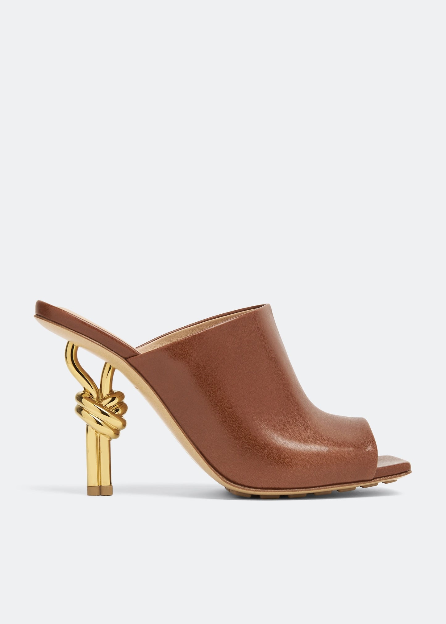Brown - Black BOTTEGA VENETA  Knot mules