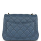 Chanel Pearl Crush Mini Square Flap Bag Blue Lambskin Antique Gold Hardware