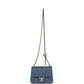 Chanel Pearl Crush Mini Square Flap Bag Blue Lambskin Antique Gold Hardware