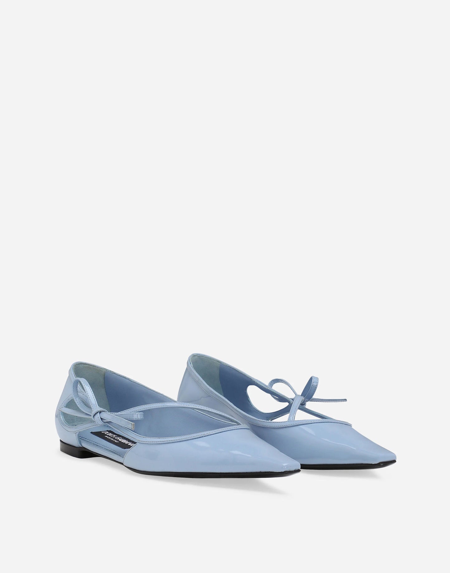 DOLCE & GABBANA Polished calfskin ballet flats