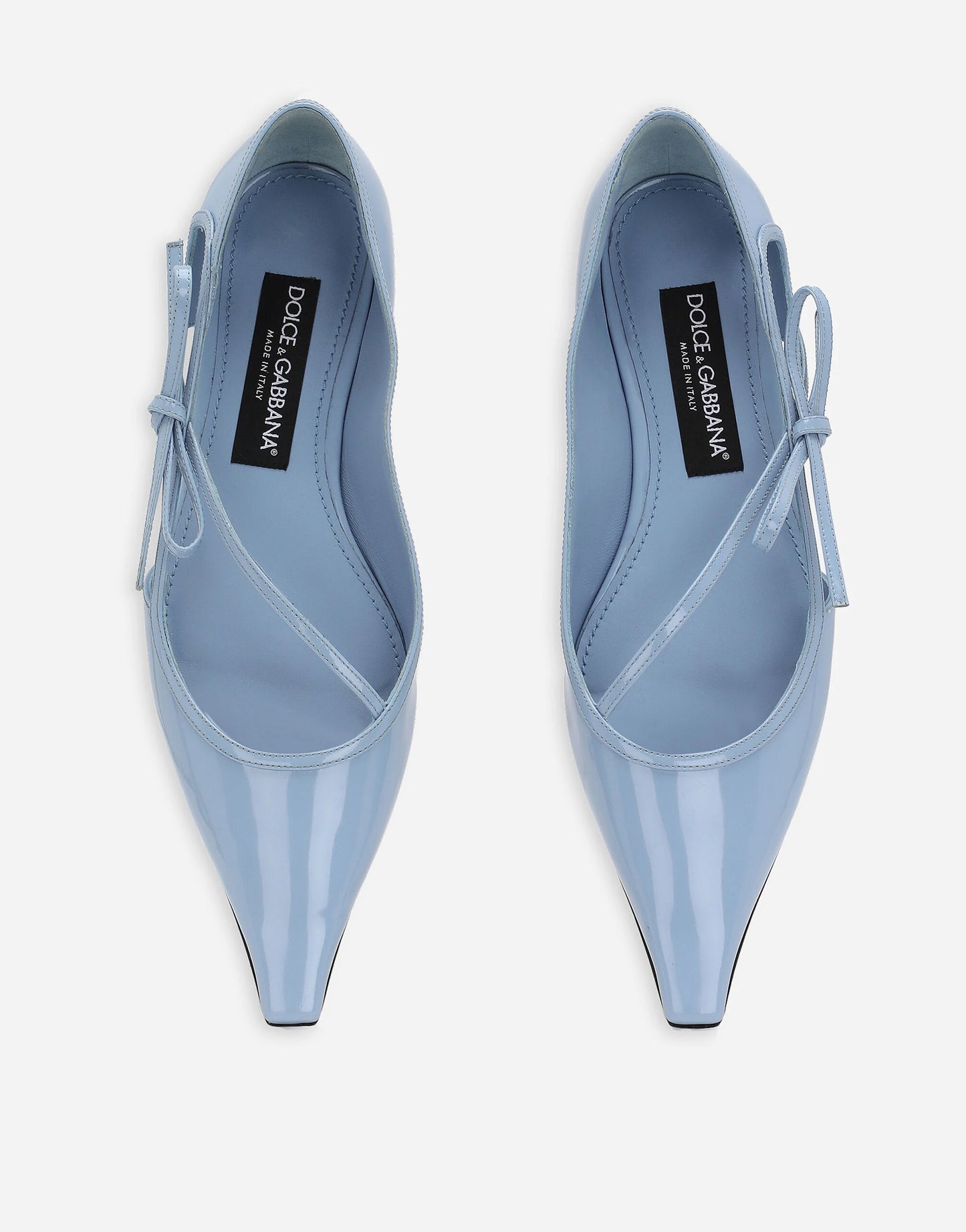 DOLCE & GABBANA Polished calfskin ballet flats