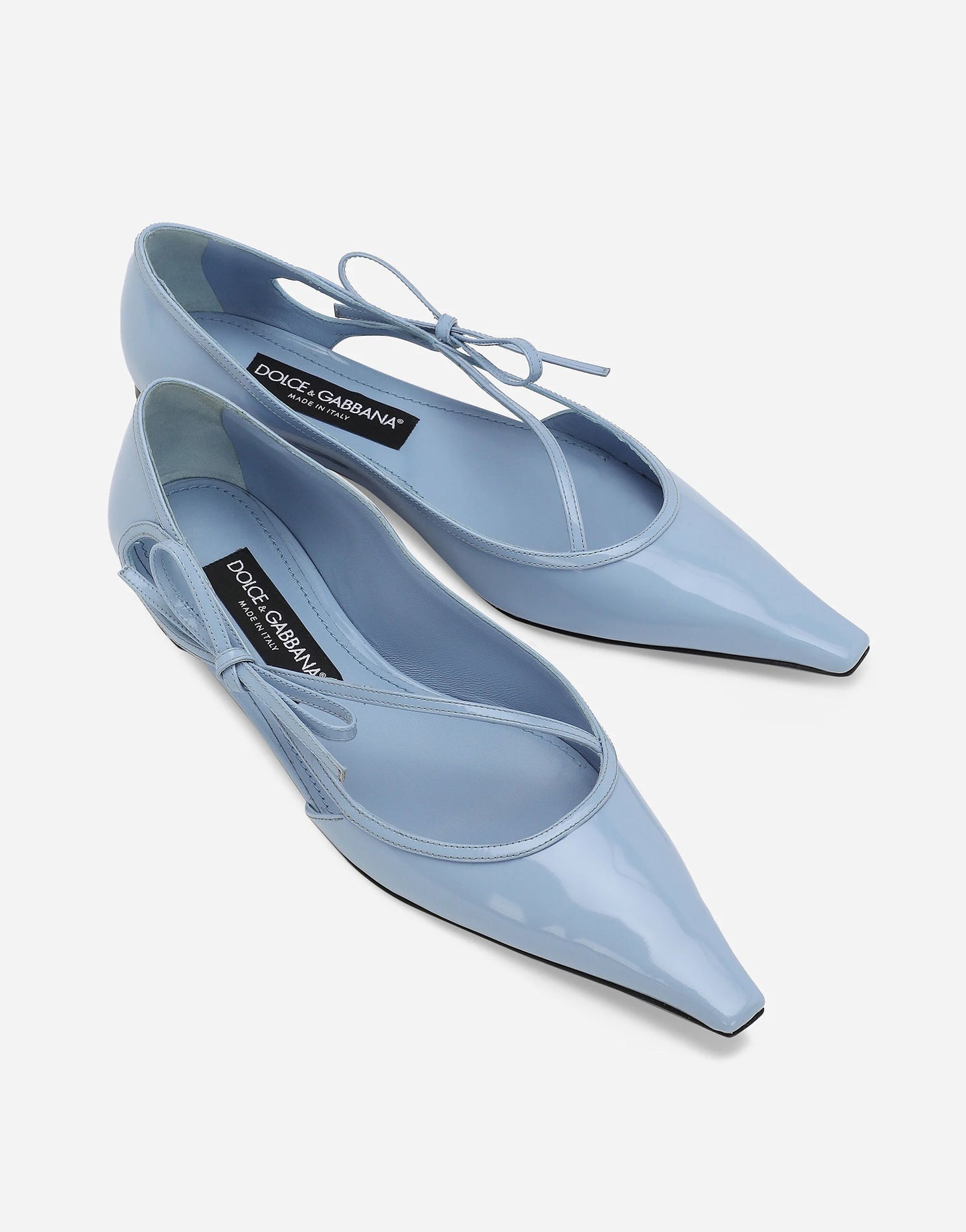 DOLCE & GABBANA Polished calfskin ballet flats