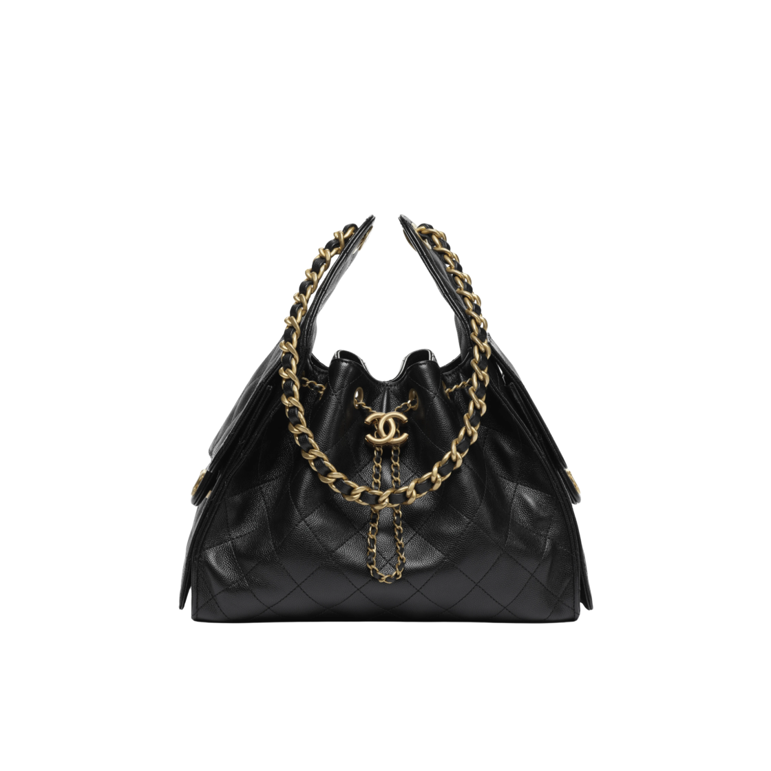 25 Grained Calfskin Gold color (Black)