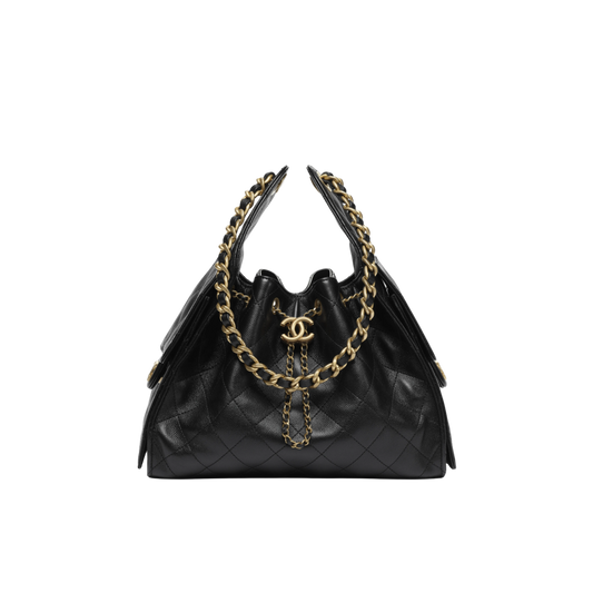25 Grained Calfskin Gold color (Black)