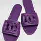 DOLCE & GABBANA Calfskin Slide Sandals