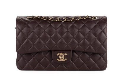 Chanel Classic Flap Brown Caviar Light Gold Hardware