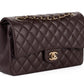 Chanel Classic Flap Brown Caviar Light Gold Hardware