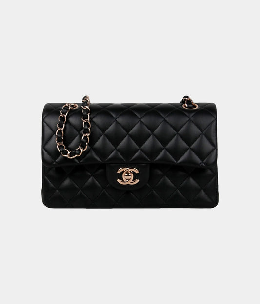 Flap Quilted Shoulder Bag Medium  Gold Hardware