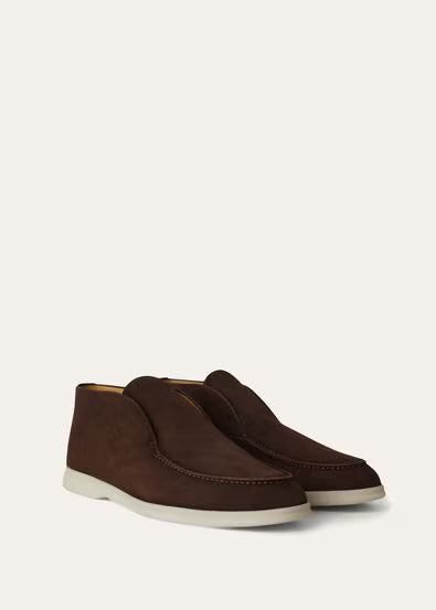 Army Gray - Chocolate LORO PIANA  Open Walk Ankle Boot