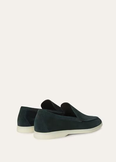Dark Green - Dijon Mustard Yellow LORO PIANA  Summer Walk Loafer