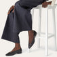 Black - Fireplace Rebecca Ballet Flat  Calfskin