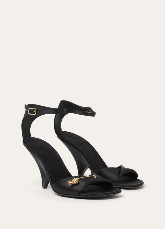 Olympia Heeled Sandal  Viscose, Silk