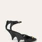 Olympia Heeled Sandal  Viscose, Silk