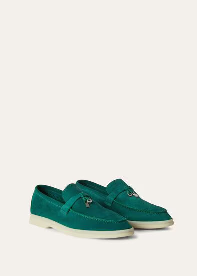 Rain Drops - Green Lagoon Summer Charms Walk Loafer  Suede