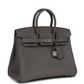 Birkins 25 Etain Togo Palladium Hardware