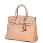 Vintage Hermès Birkin 30 Orange Dalmatian Buffalo Palladium Hardware