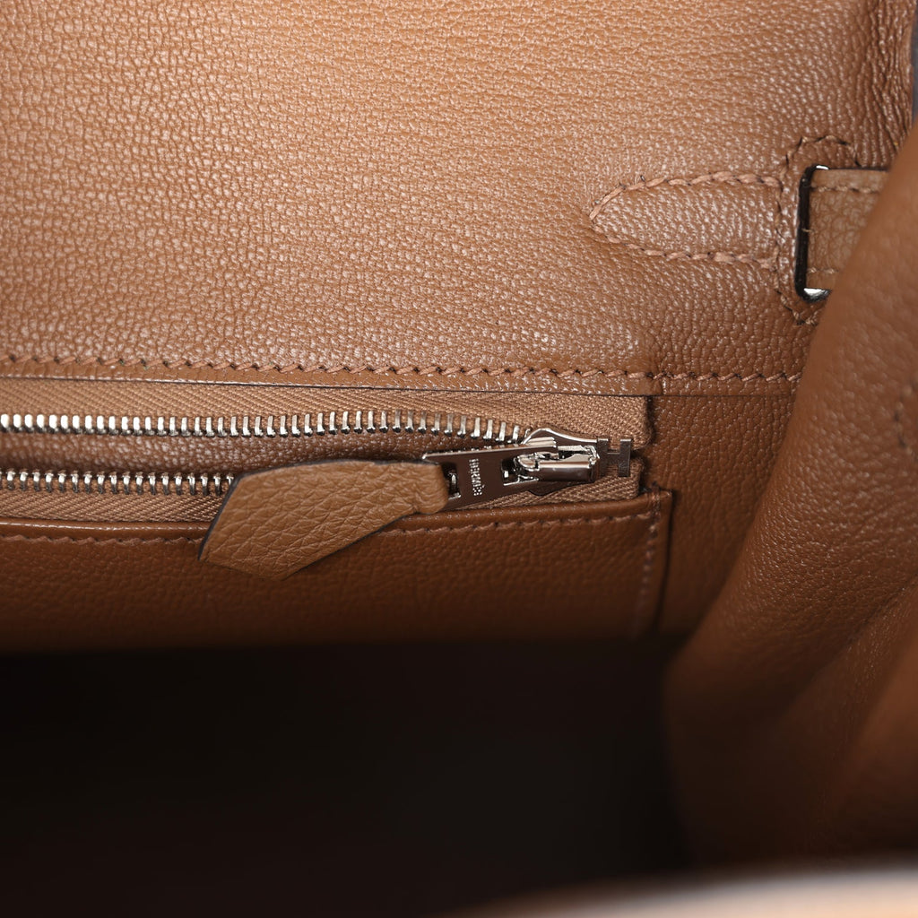 Birkins 25 Alezan Togo Palladium Hardware