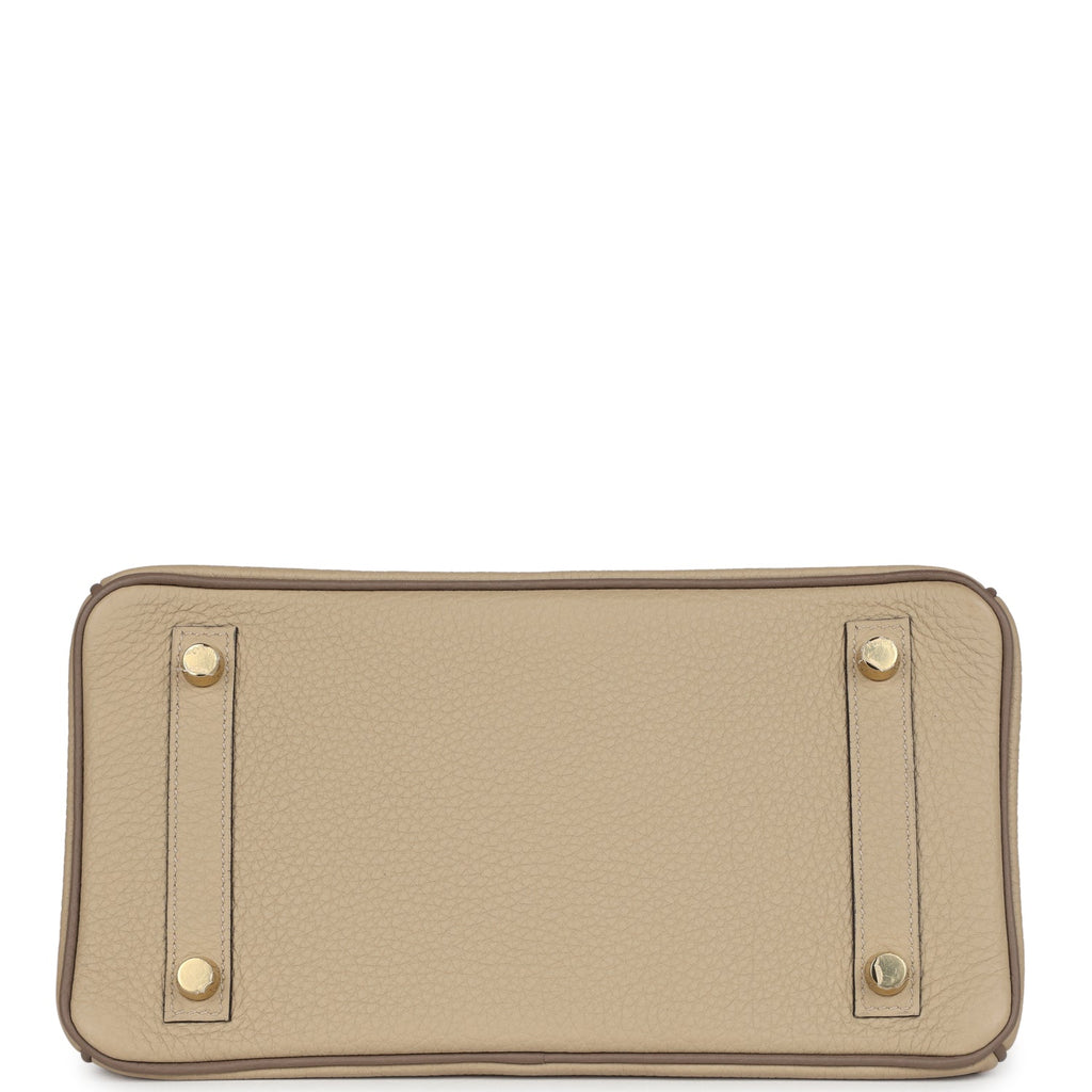 Hermès Special Order (HSS) Birkin 25 Etoupe and Trench Togo Brushed Gold Hardware