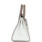 Hermès Special Order (HSS) Birkin 25 White and Etoupe Clemence Brushed Palladium Hardware