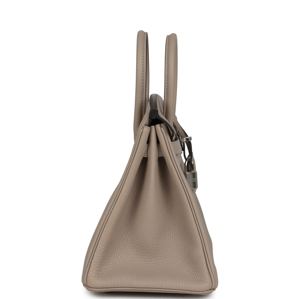 Birkins 25 Gris Tourterelle Togo Palladium Hardware