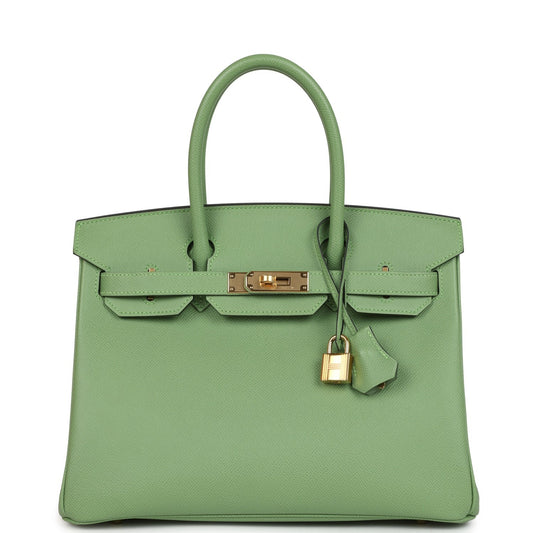 Vert Criquet Epsom Gold Hardware