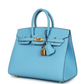 Birkins 25 Celeste Epsom Gold Hardware