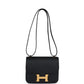 Constance 1-18 Black Epsom Gold Hardware