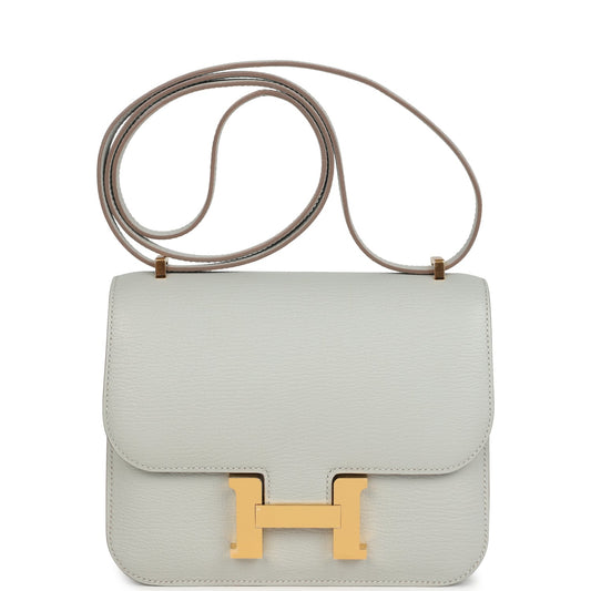 Constance 18 Gris Perle Chevre Mysore Gold Hardware