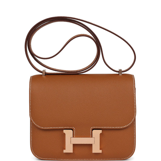 Constance 18 Gold Epsom Rose Gold Hardware