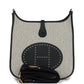 Evelyne III PM Black Clemence and Ecru Toile Gold Hardware