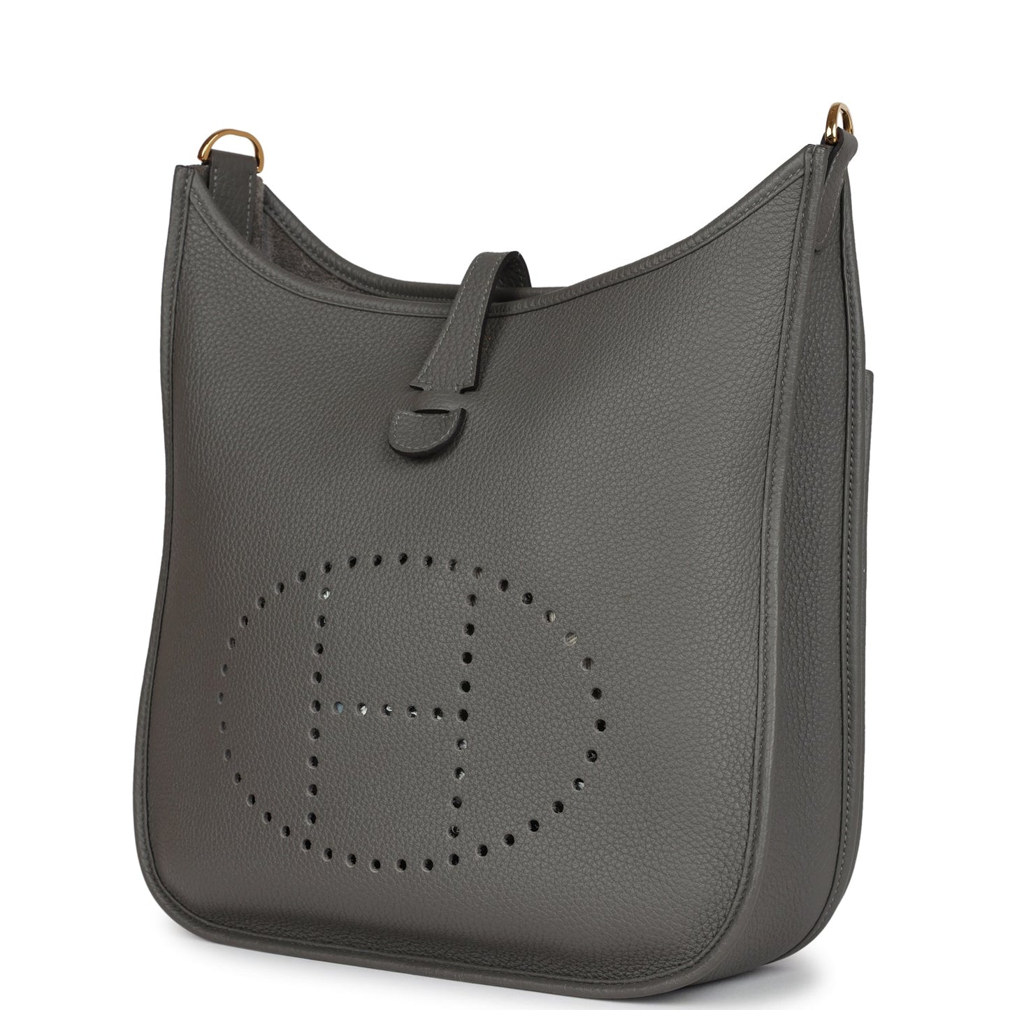 Evelyne III PM Gris Meyer Clemence Gold Hardware