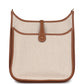 Evelyne III PM Gold Clemence and Ecru Toile H Canvas Gold Hardware