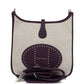 Evelyne III PM Cassis Clemence and Ecru Toile H Palladium Hardware