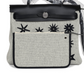 Herbag Zip 31 PM Hobnailed Black and Ecru Printed H Plume Canvas and Vache Hunter Palladium Hardware
