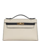 Special Order (HSS) Kelly Pochette Beton and Black Swift Gold Hardware