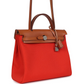 Herbag Zip PM 31 Capucine Toile Militaire & Fauve Vache Hunter Palladium Hardware