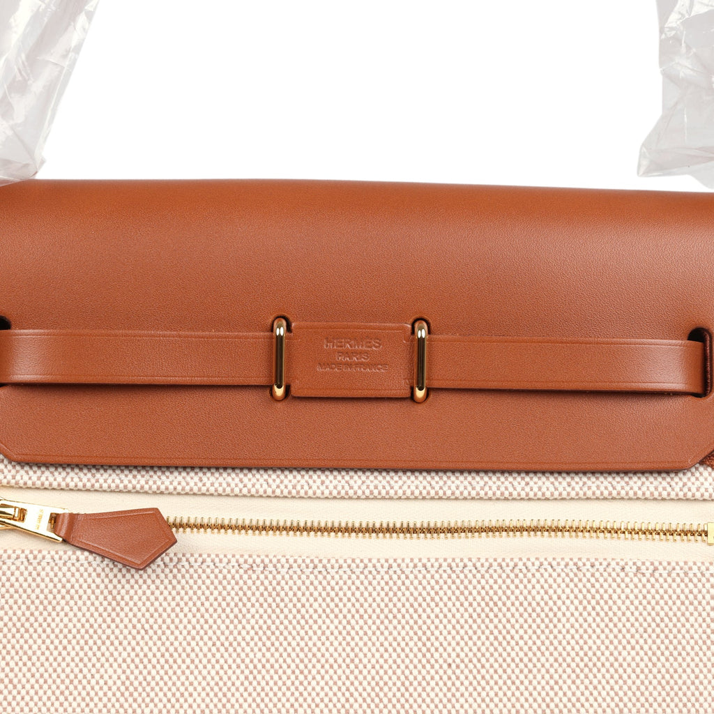 Hermes Herbag Mini 20 Ecru Beige フォーブゴールド Hermes Herbag Mini 20 Ecru / Beige / Ebene – LOVELOTSLUXURY