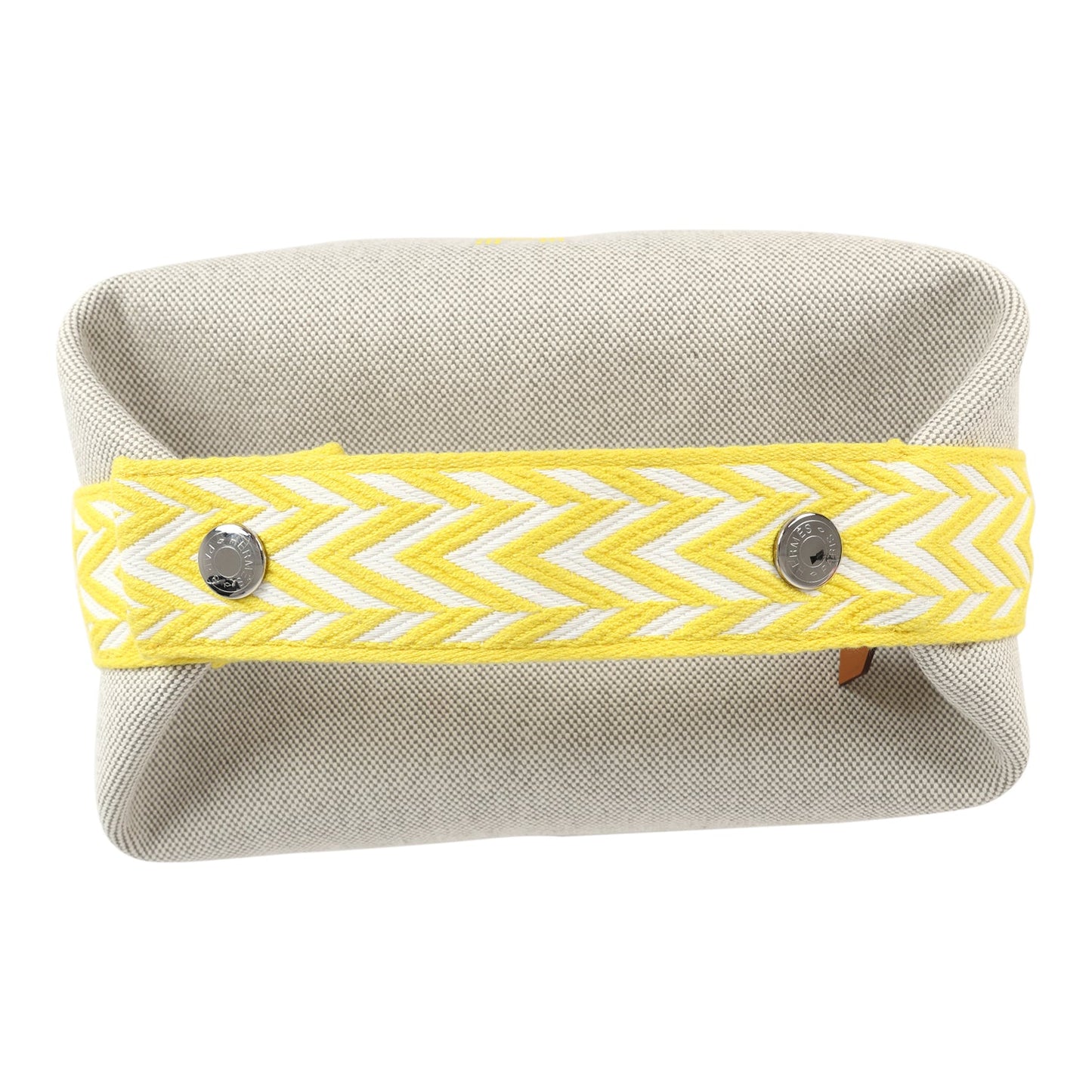 Bride A Brac Case PM Jaune Citron Plume Canvas Palladium Hardware