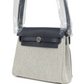 Herbag Zip 20 Mini Ecru and Ardoise Toile H Canvas and Ardoise Vache Hunter Palladium Hardware