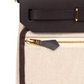 Herbag Zip 20 Mini Ecru and Beige Toile H Canvas and Ebene Vache Hunter Gold Hardware