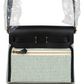 Herbag Zip 20 Mini Ecru and Vert Moyen Toile H Canvas and Black Vache Hunter Gold Hardware