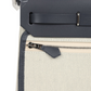 Herbag Zip 20 Mini Ecru and Bleu Glacier Toile H Canvas and Ardoise Vache Hunter Palladium Hardware