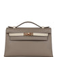 Special Order (HSS) Kelly Pochette Gris Asphalte and Beton Swift Rose Gold Hardware