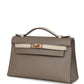 Special Order (HSS) Kelly Pochette Gris Asphalte and Beton Swift Rose Gold Hardware