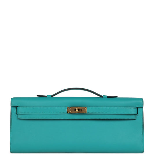 Kelly Cut Vert Verone Swift Gold Hardware