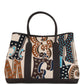 Garden Party 36 Electrique Ecru and Beige Multi Toile H and Ebene Negonda Palladium Hardware