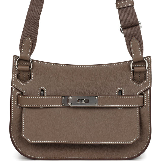 Jypsiere Mini Etoupe Evercolor Palladium Hardware